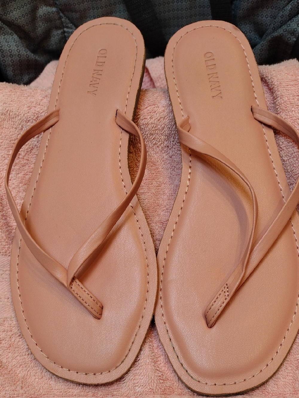 2 For 8 Dollars Sale, Old Navy Faux Leather Capri Style Thongs - Picture 5 of 5